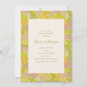 Spring Lime Green Floral Bridal Shower Invitation (Devant)