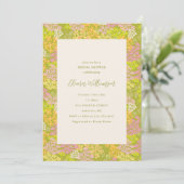 Spring Lime Green Floral Bridal Shower Invitation (Debout devant)