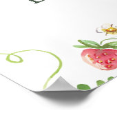 Spring Little Ladybug Girl Baby shower Welcome Poster (Hoek)