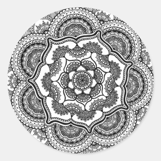 Spring Lotus Ronde Sticker (Voorkant)