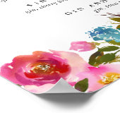 Spring Lush | Menu Roze Floral Signature Cocktail Poster (Hoek)