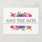 Spring Lush | Roze bloemen WEDDING behalve de datu Aankondigingskaart (Voorkant)