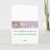 Spring Magic Schattigee fee en lieveheersbeestje F Kaart (Achterkant)