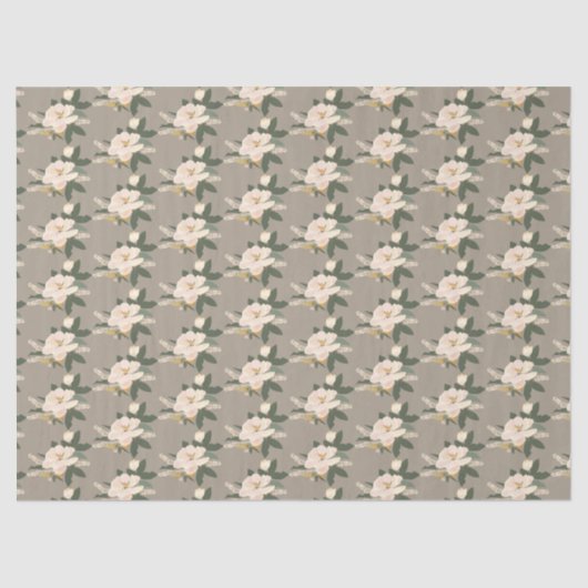 Spring Magnolia Flower Bouquet Tissuepapier (Voorkant)