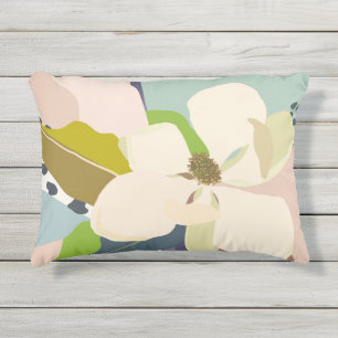 Spring Magnolia kleur blokken bloemist Buitenkussen