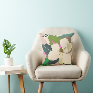Spring Magnolia kleur blokken bloemist Kussen