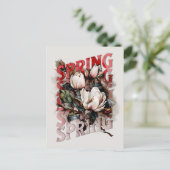 Spring Magnolias Briefkaart (Staand voorkant)