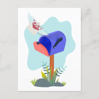 Spring Mailbox Airmail Briefkaart