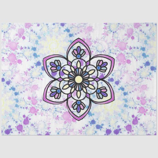 Spring Mandala B Weefselpapier Tissuepapier (Voorkant)