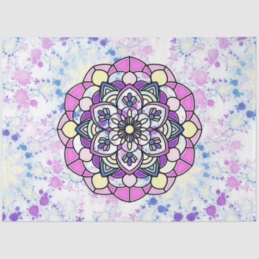 Spring Mandala C Tissue Paper Tissuepapier (Voorkant)
