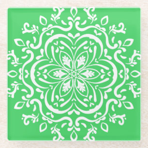Spring Mandala Glazen Onderzetter