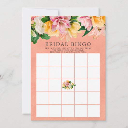 Spring Meadow BINGO Vrijgezellenfeest Game Invitat Kaart (Voorkant)