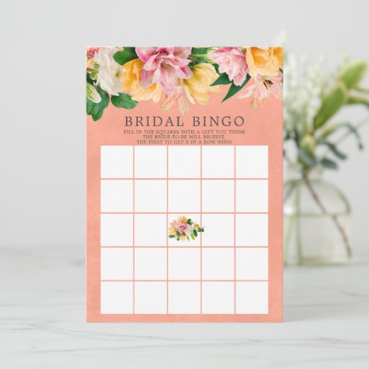 Spring Meadow BINGO Vrijgezellenfeest Game Invitat Kaart (Staand voorkant)