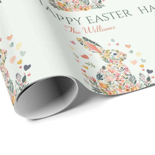 Spring Meadow Bunny Wrapping Paper Cadeaupapier (Rol Hoek)