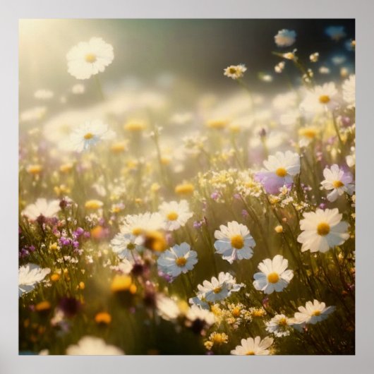 Spring Meadow Flower Wall Art Poster (Voorkant)