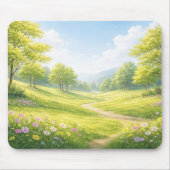 Spring Meadow Nature Mouse Pad Muismat (Voorkant)