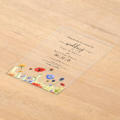 Spring Meadow Wildflowers Wedding Invitation (Poser)