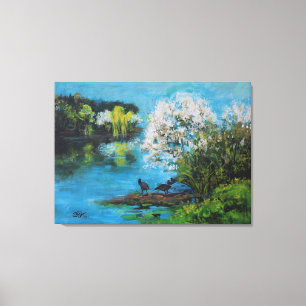 Spring-meer Canvas Afdruk