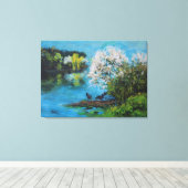Spring-meer Canvas Afdruk (Insitu (Houten vloer))