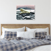Spring Melt Polar Beer Canvas Afdruk (Insitu (Slaapkamer))