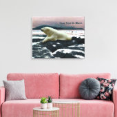 Spring Melt Polar Beer Canvas Afdruk (Insitu (Woonkamer))