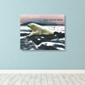 Spring Melt Polar Beer Canvas Afdruk (Insitu (Houten vloer))
