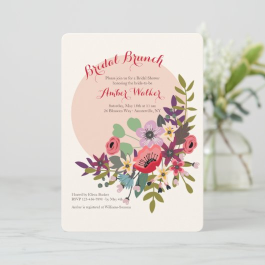 Spring Moon Invitation Kaart (Staand voorkant)