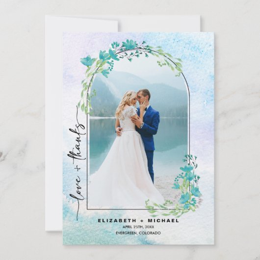 Spring Mounts Mariage Merci Carte photo (Devant)