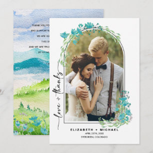 Spring Mounts Mariage Merci Carte photo