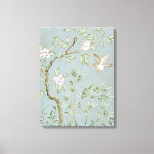 Spring-mural-ii-blue-julia-purinton Canvas Afdruk