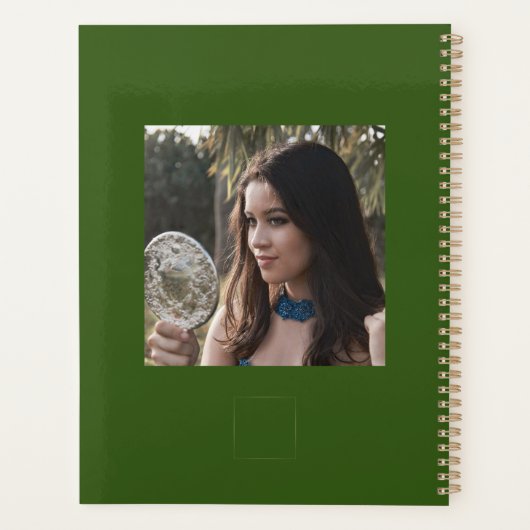 Spring narcis en art deco gepersonaliseerd planner (Achterkant)