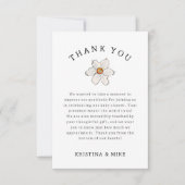 Spring narcis Flower Bedankt Baby shower (Voorkant)