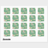 Spring Natuur Floral Boho Business Vierkante Sticker (Vel)