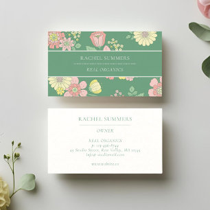 Spring Natuur Floral Boho Visitekaartje