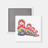 Spring Nesting Dolls Magneet (Voorkant / Achterkant)