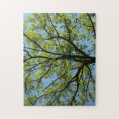 Spring Oak Tree Vibrant Natuur Legpuzzel (Verticaal)