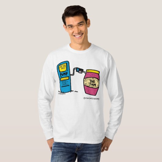 Spring omhoog het Jam Tshirt (Voorkant volledig)