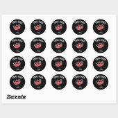 Spring Onion Funny Veggie Pun Dark BG Ronde Sticker (Vel)