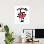 Spring Onion Funny Veggie Pun Poster (Thuiskantoor)
