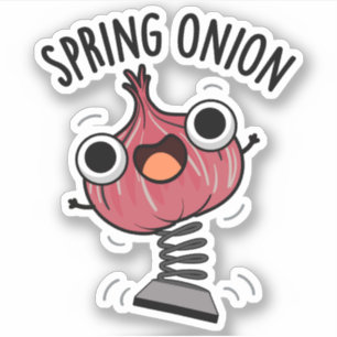 Spring Onion Grappige Veggie Puns Sticker