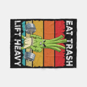 Spring Onion Gym Gewichtstraining Eet Trash Lift H Fleece Deken (Voorkant (Horizontaal))