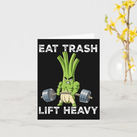 Spring Onion Gym Gewichtstraining Eet Trash Lift H Kaart (Gele Bloem)