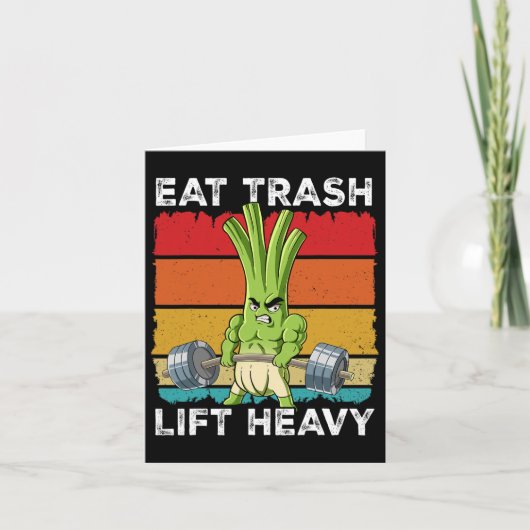 Spring Onion Gym Gewichtstraining Eet Trash Lift H Kaart (Voorkant)