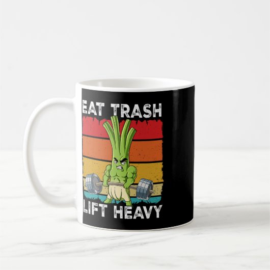 Spring Onion Gym Gewichtstraining Eet Trash Lift H Koffiemok (Links)