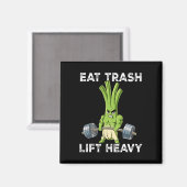 Spring Onion Gym Gewichtstraining Eet Trash Lift H Magneet (Voorkant / Achterkant)