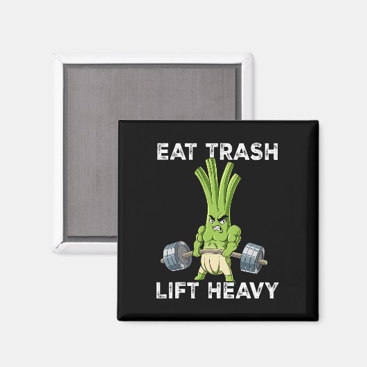 Spring Onion Gym Gewichtstraining Eet Trash Lift H Magneet (Voorkant / Achterkant)