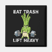 Spring Onion Gym Gewichtstraining Eet Trash Lift H Magneet (Voorkant)