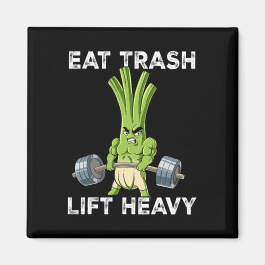 Spring Onion Gym Gewichtstraining Eet Trash Lift H Magneet (Voorkant)