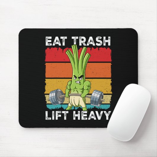 Spring Onion Gym Gewichtstraining Eet Trash Lift H Muismat (Met muis)