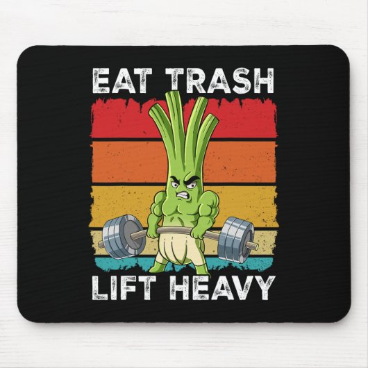 Spring Onion Gym Gewichtstraining Eet Trash Lift H Muismat (Voorkant)